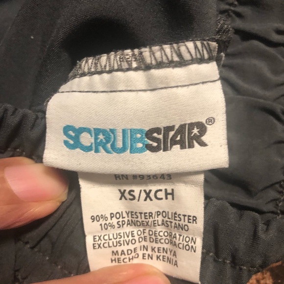 Scrub Star Womens Gray Thread Drawstring Cargo Medical Pockets Pants Size XS - Picture 10 of 15